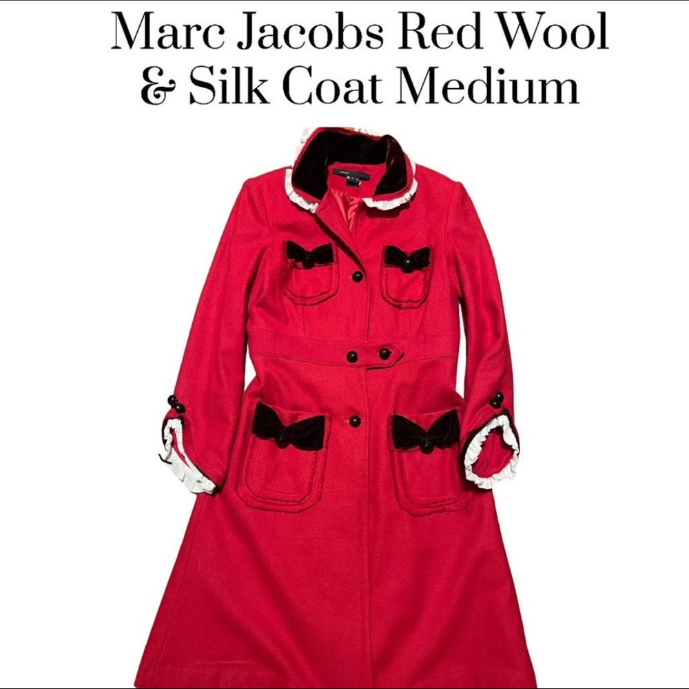 FINAL CLEAR OUT - 1098 Marc Jacobs wool and silk coat - size med.